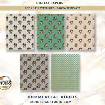 Pirate Digital Paper Pack – 20 Seamless Backgrounds