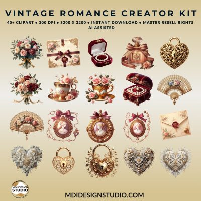 Vintage Romance Clipart Collection