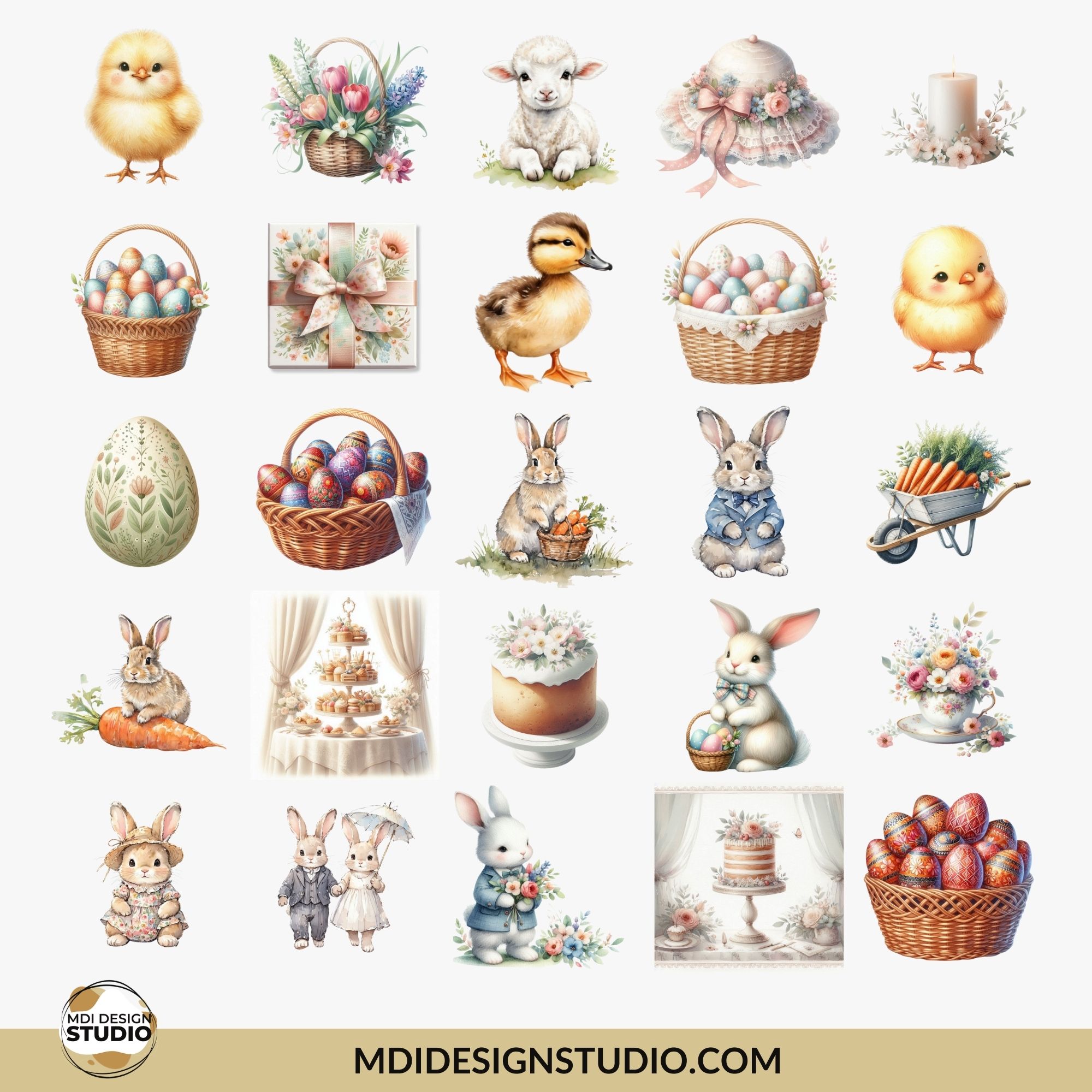 Cottagecore Easter Clipart Pack - Image 2