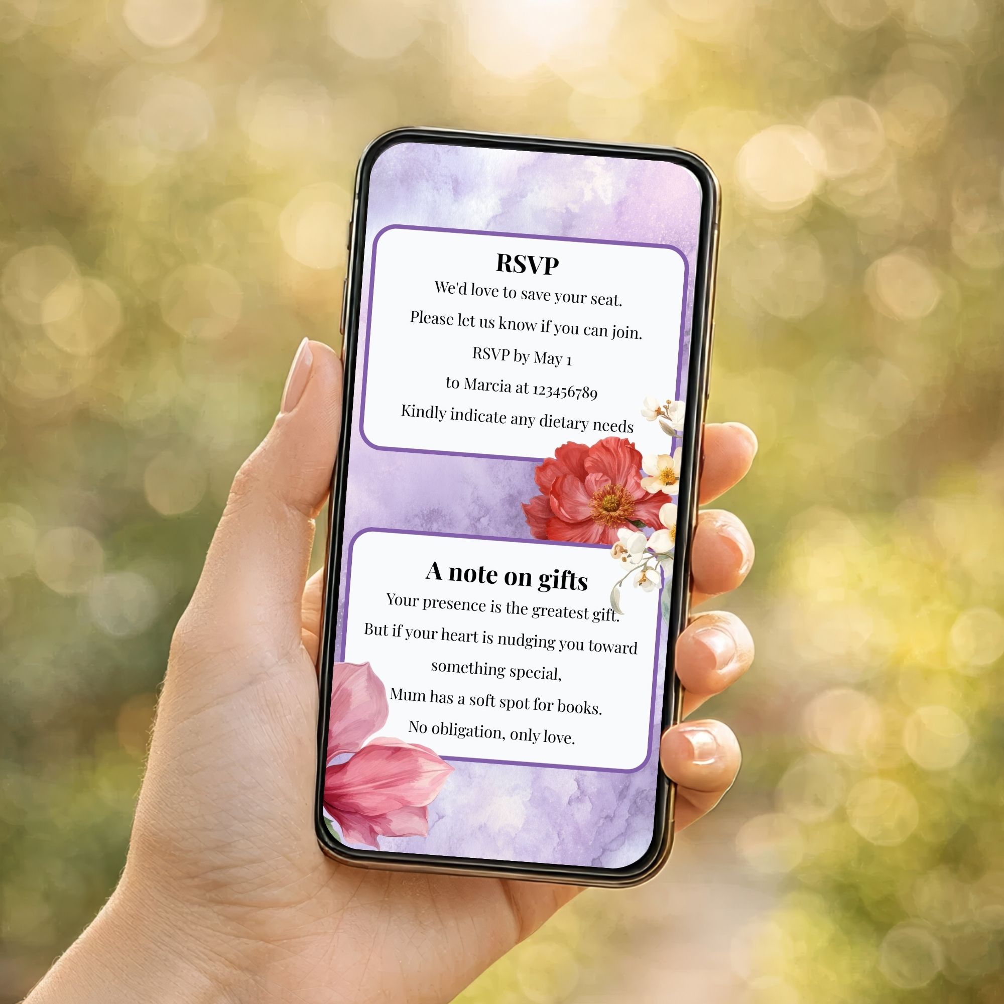 Mother's Day Animated Invite + RSVP Form - Image 5