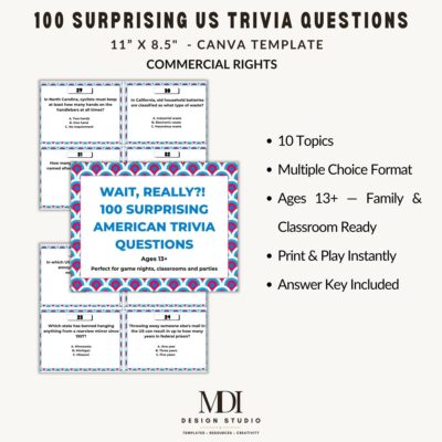 US Trivia Game Pack