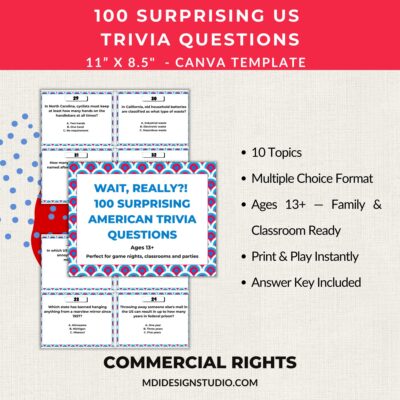 US Trivia Game Pack